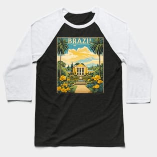 Botanical Garden of Curitiba Brazil Vintage Tourism Travel Poster Baseball T-Shirt